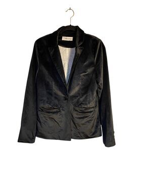 CBrand women’s black velvet fully lined blazer, dark fairy  whimsygoth S
